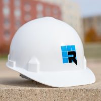 Hard hat with Rosema logo